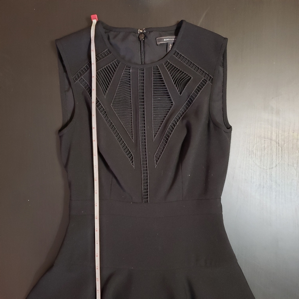 BCBGMaxAzria Embroidered Sheer-Trim Dress - Picture 14 of 16